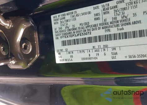 2018 Ford F-150 Xlt from USA, damaged, VIN 1FTEX1EP3JFE53072